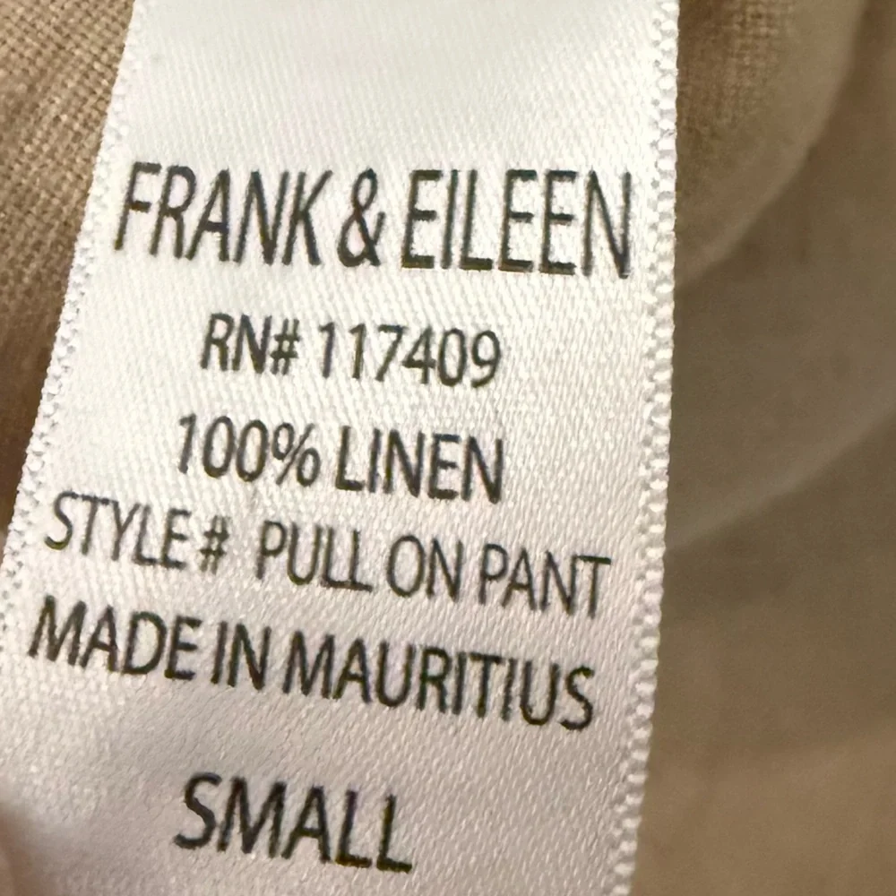 NWOT Frank & Eileen Maisie Pull On Crop Wide Leg Linen Pant Casual Women’s Small - Picture 12 of 12